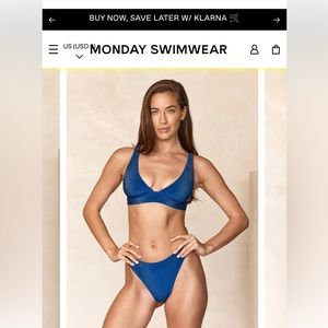 NWOT Monday swimwear bikini bottoms
